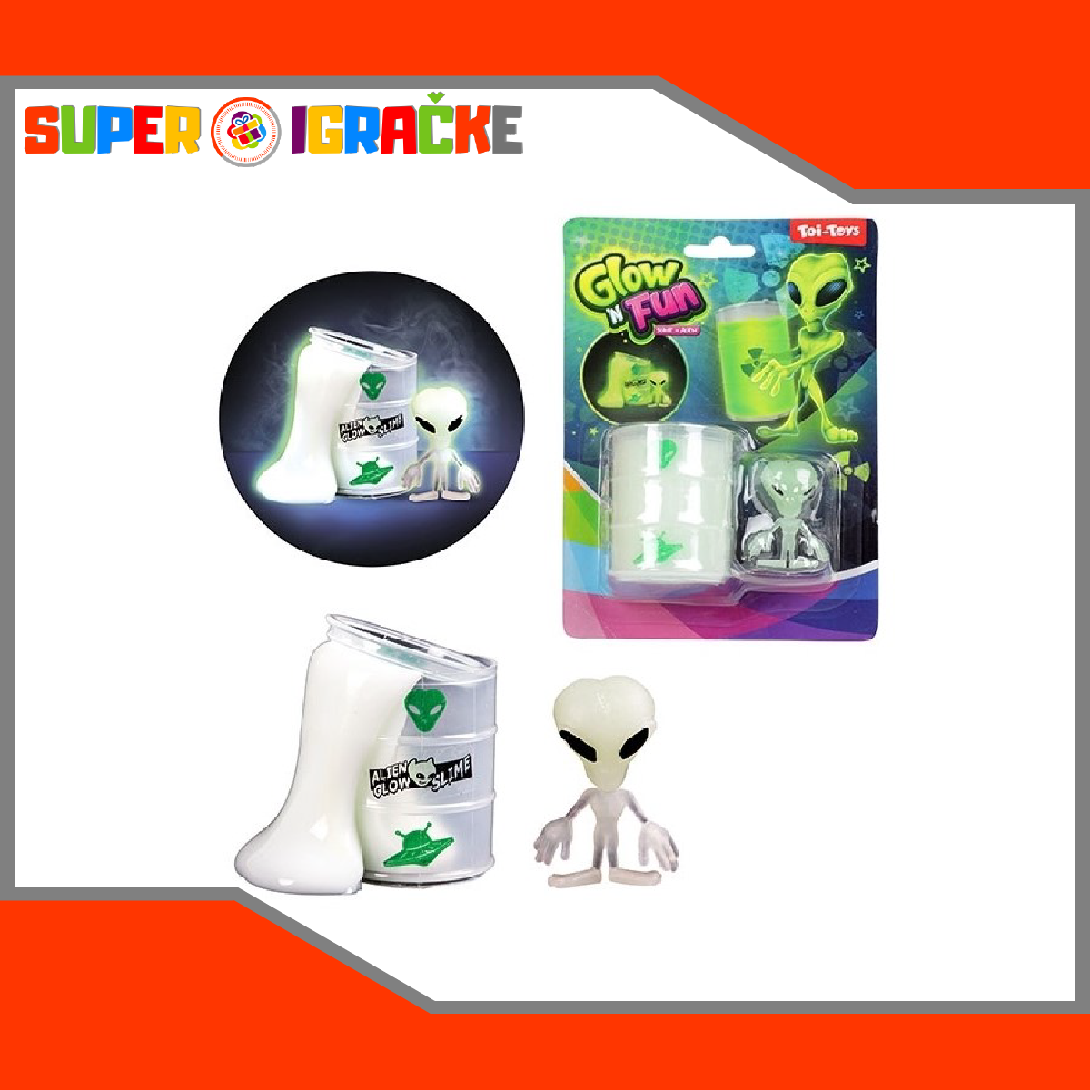 Bure slajm i vanzemaljac koji svetle u mraku