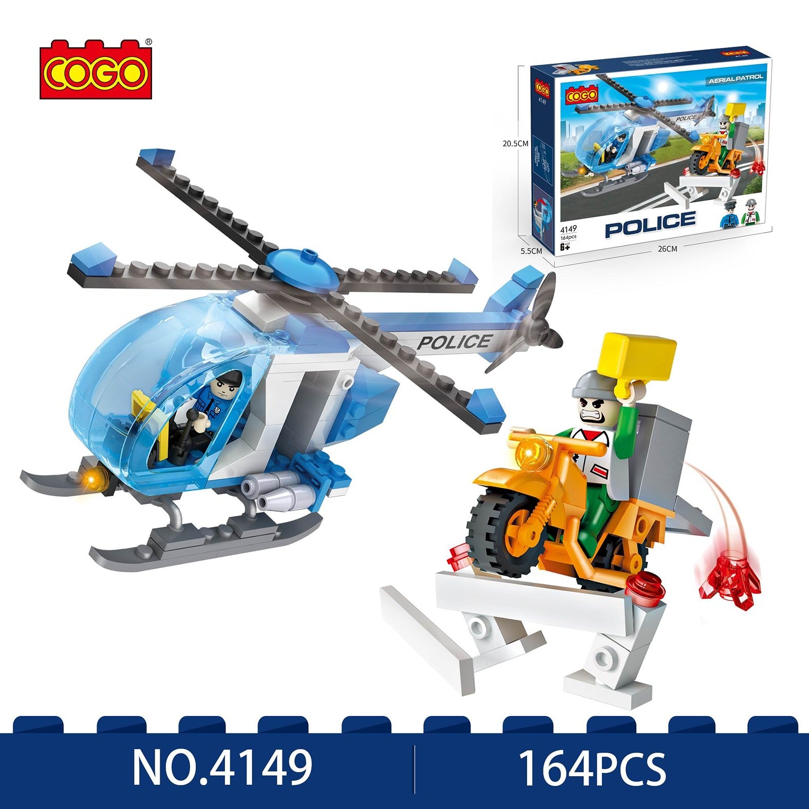 COGO kocke - Policijski helikopter 164kom