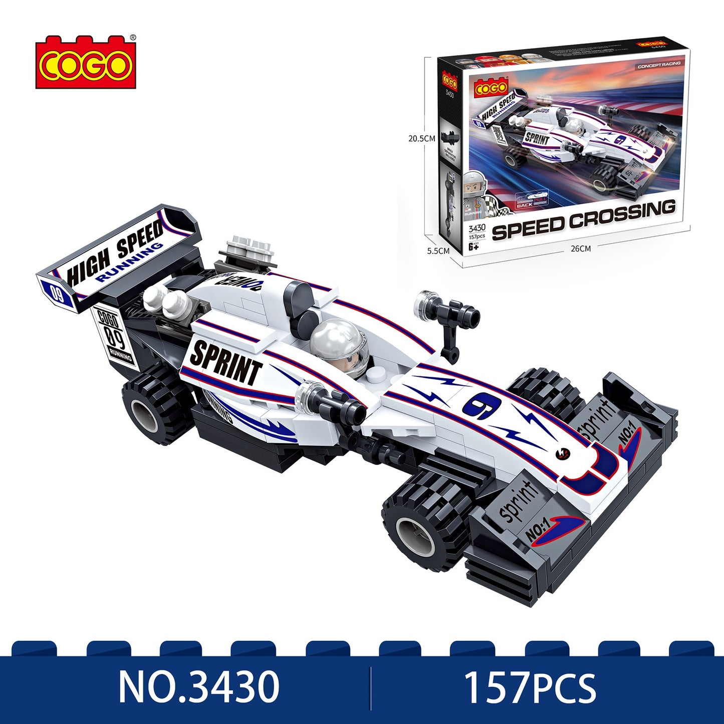 COGO kockice - Trkačka formula 157 delova