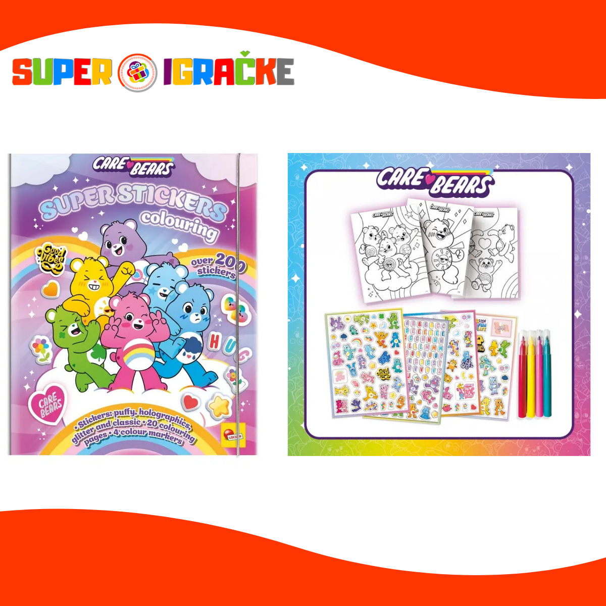 Care Bears kreativni set bojanka
