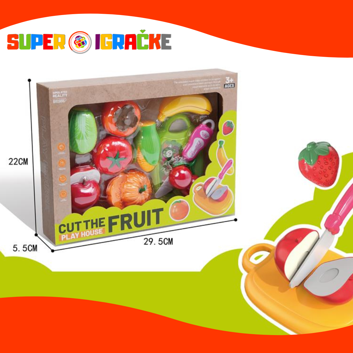 Cut the fruit - set za igru voćkice