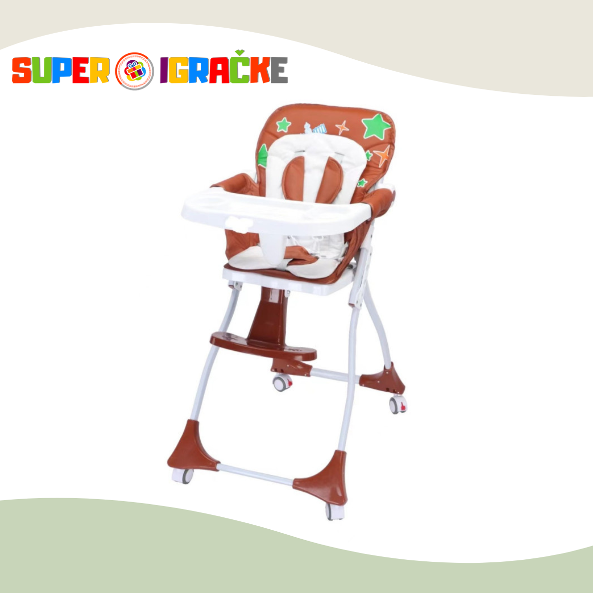 Dečija hranilica sa točkićima choco