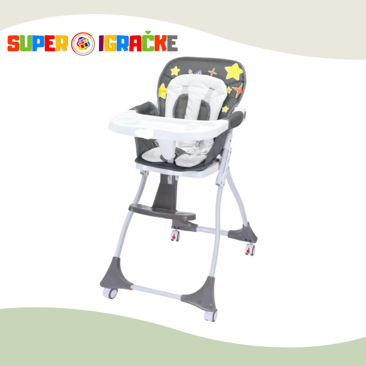 Dečija hranilica sa točkićima contrast