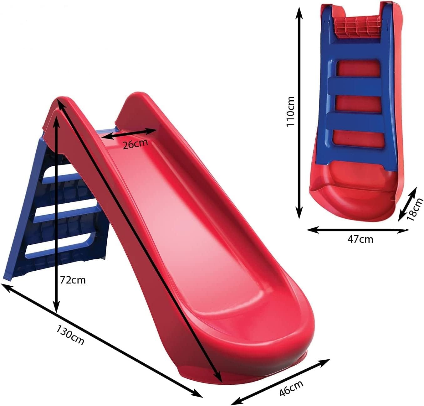 Dečiji tobogan na sklapanje roze plavi