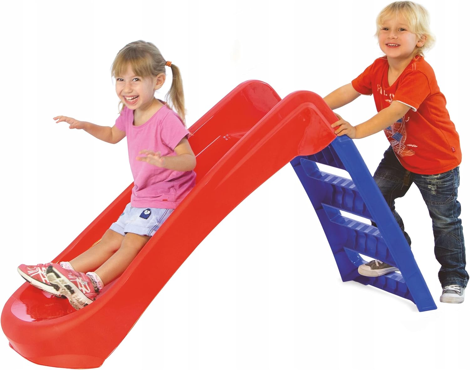 Dečiji tobogan na sklapanje roze plavi