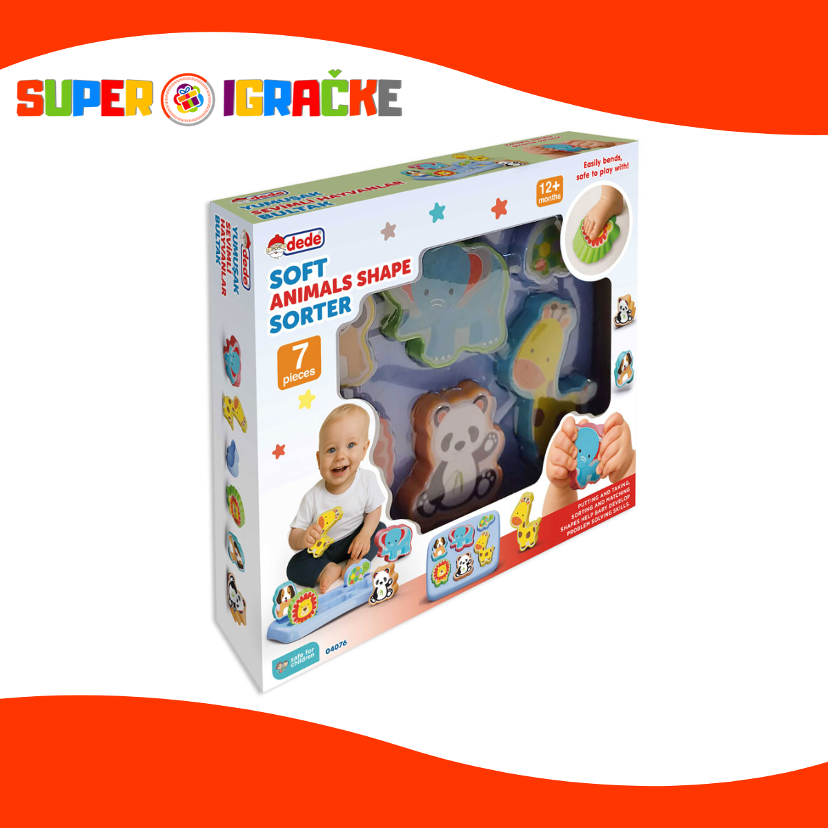 Dede gumeni bebi sorter oblika životinje