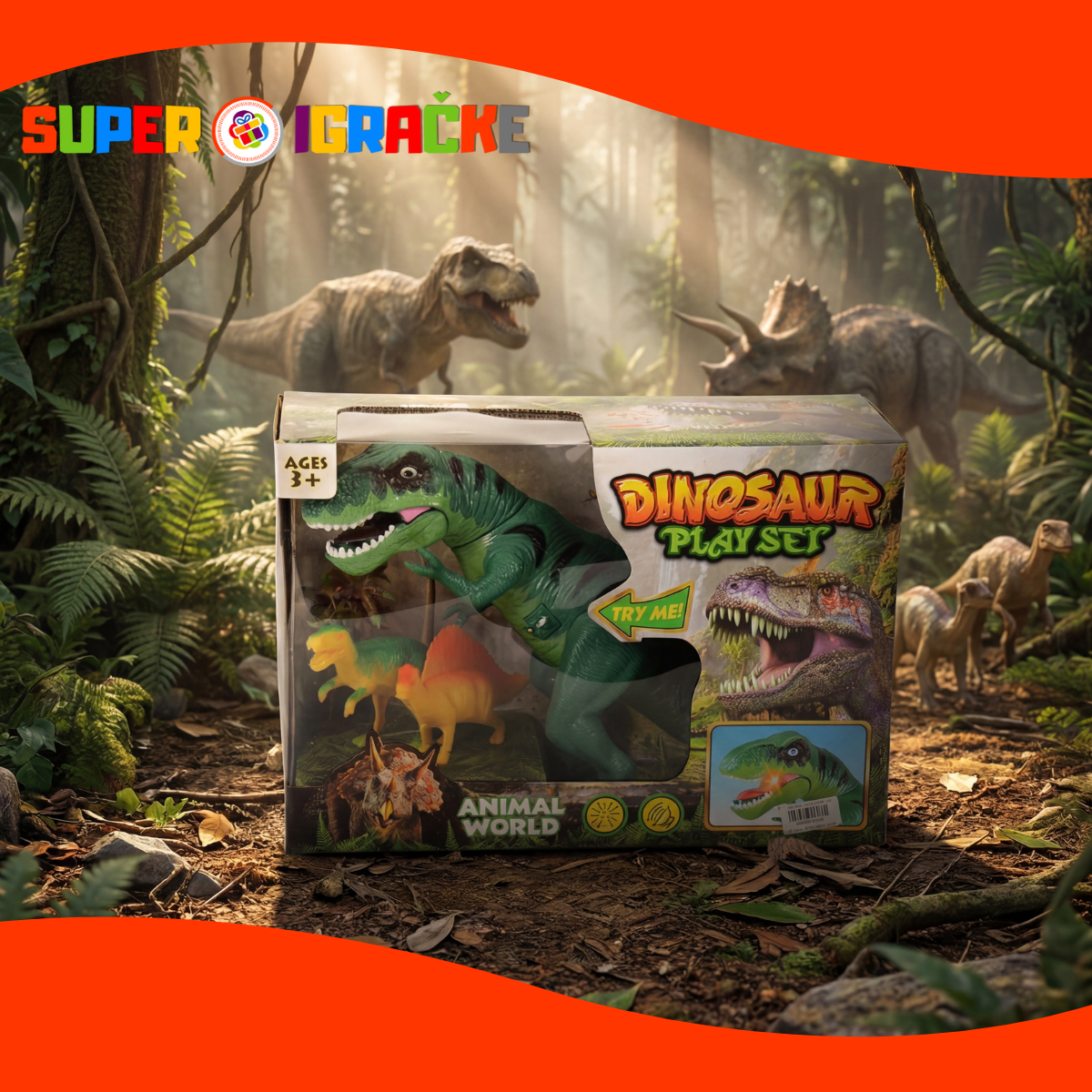 Dinosaurus sa svetlom i muzikom