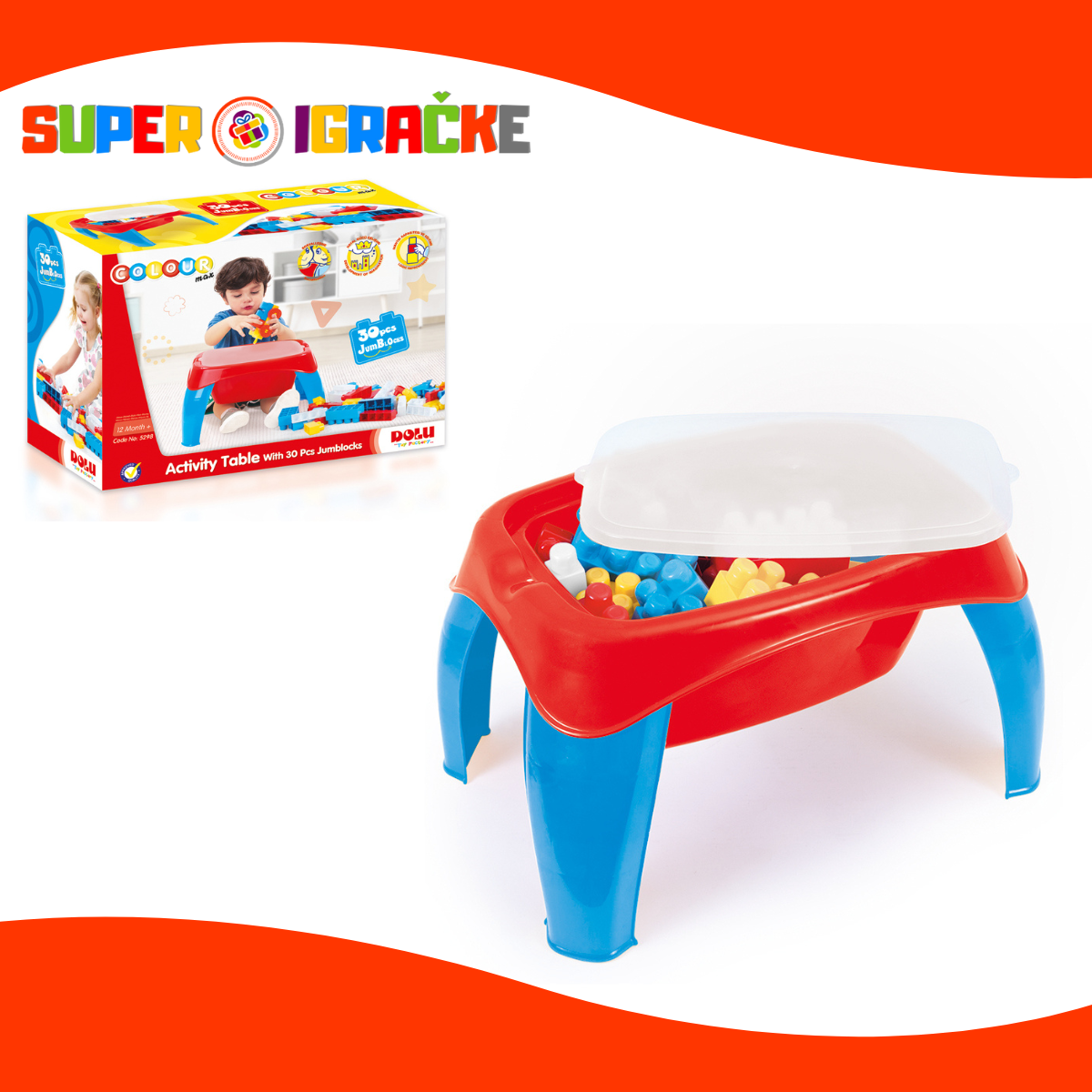 Dolu sto sa kockama - šareni