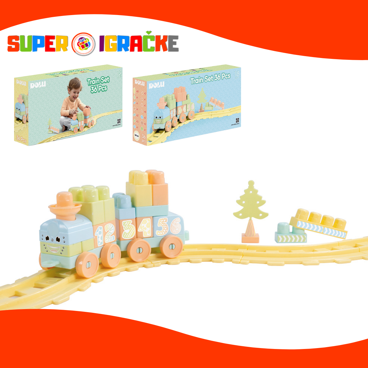 Dolu vozić set 36kom pastel