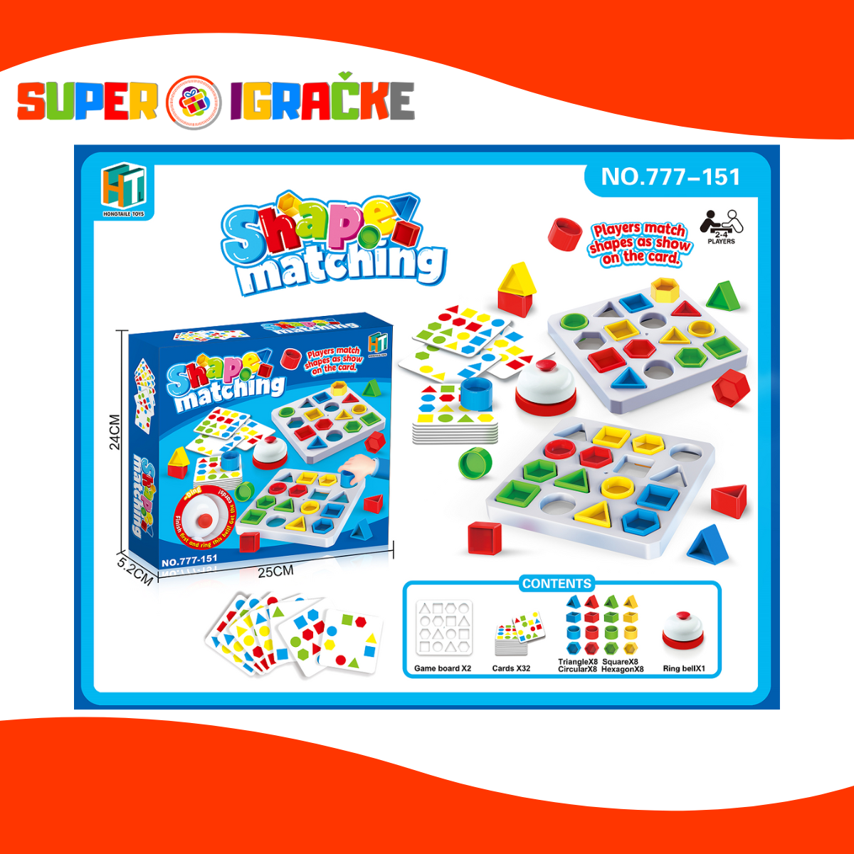 Društvena igra - Složi oblike veći set