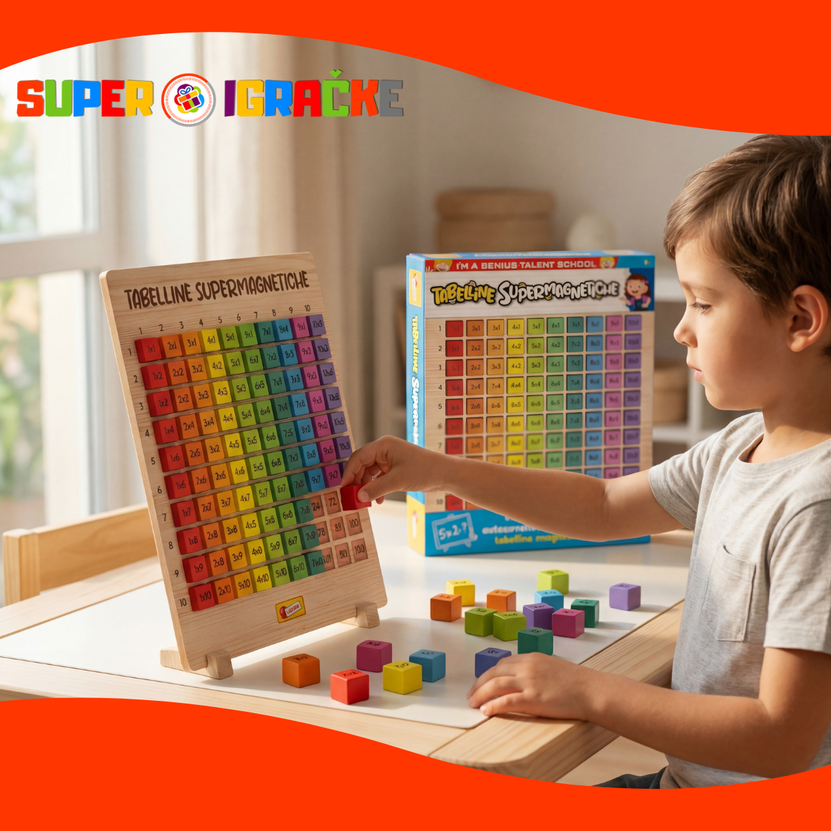 Drveni edukativni set - tablica množenja