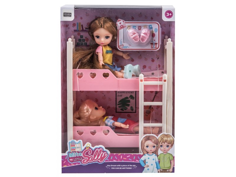 Dve lutkice sa krevetom na sprat