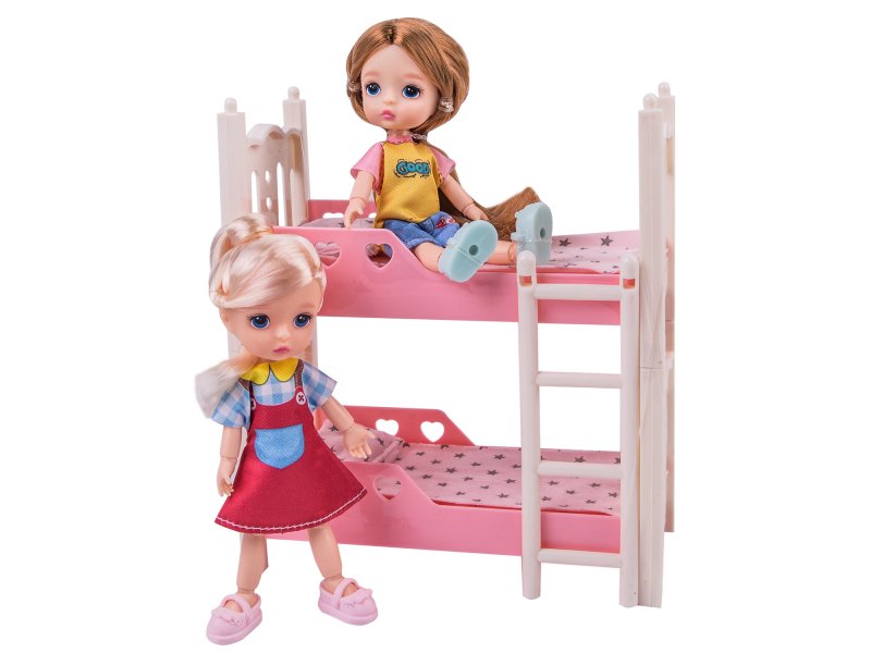 Dve lutkice sa krevetom na sprat