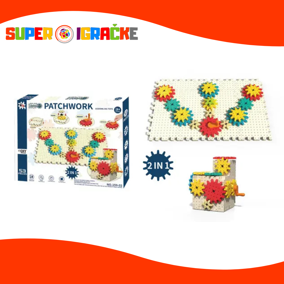 Edukativna igra - 2u1 Zupčanici 53kom