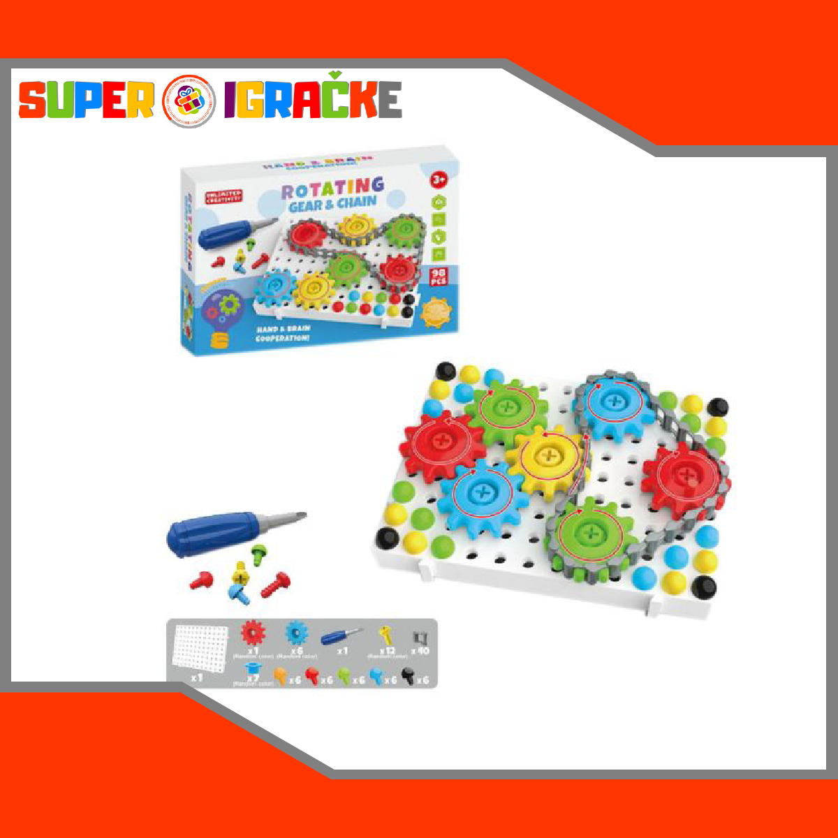 Edukativna igra - Zupčanici i lanac