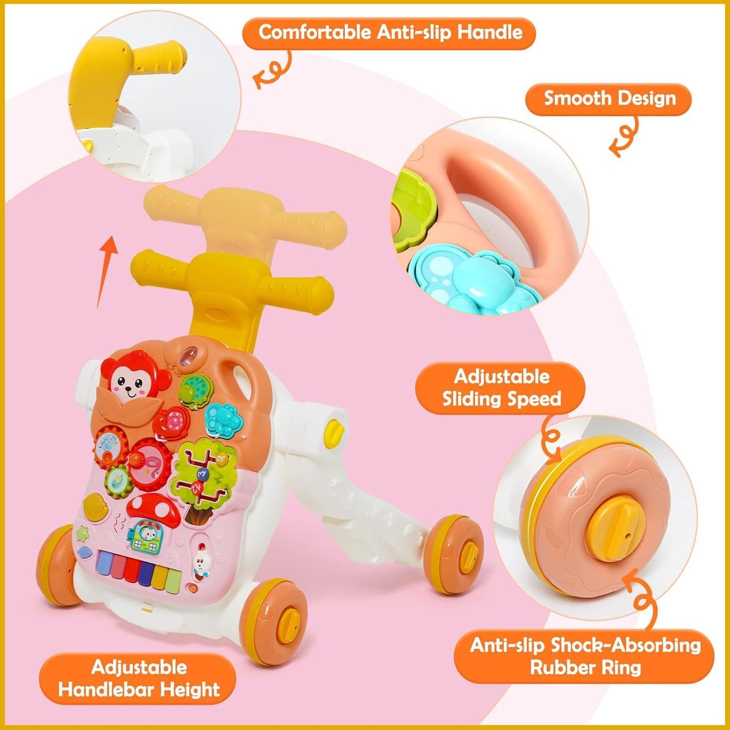 Edukativni stočić i guralica 4u1