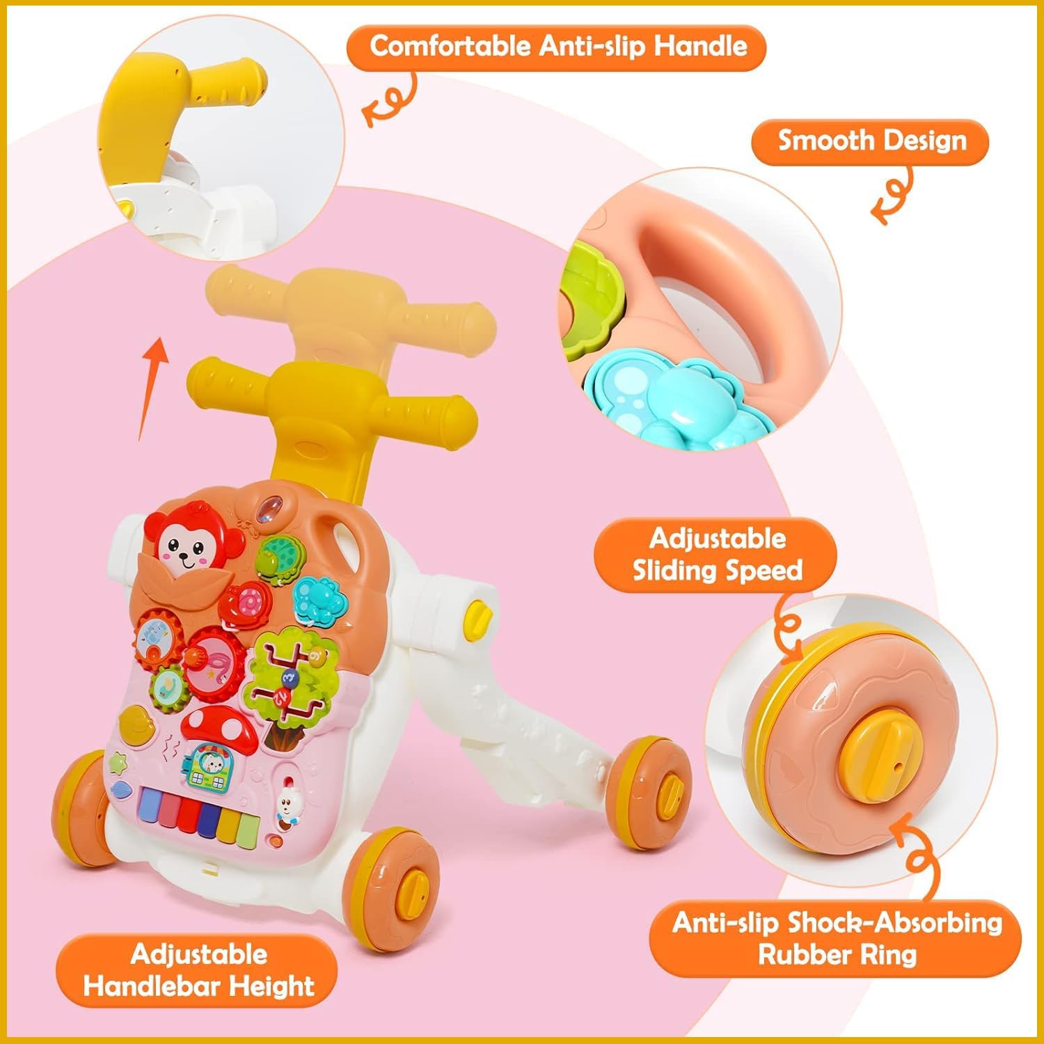 Edukativni stočić i guralica 4u1