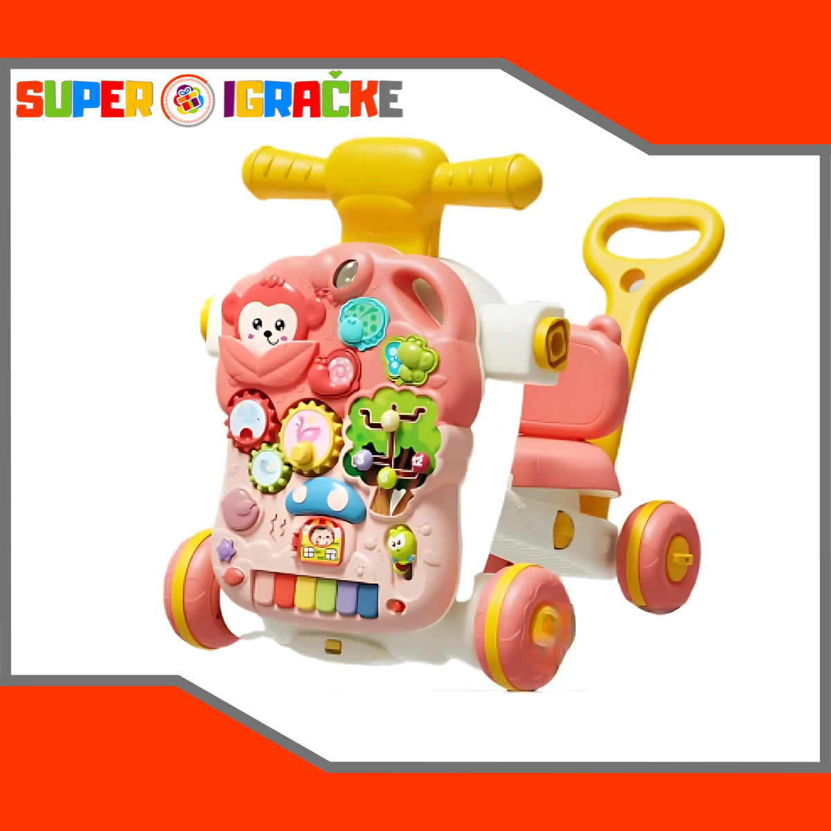 Edukativni stočić i guralica 4u1