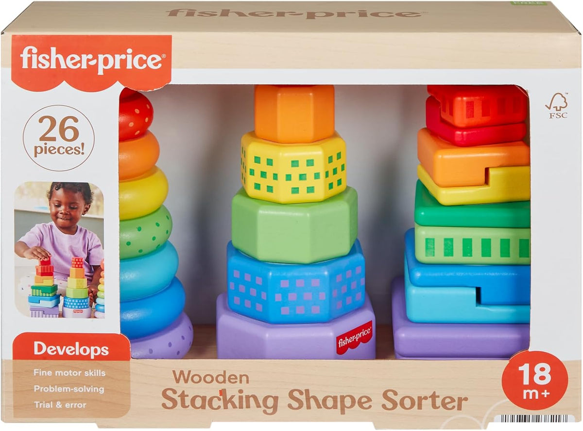 Fisher Price - Drvene kule za slaganje