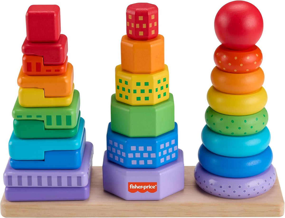 Fisher Price - Drvene kule za slaganje