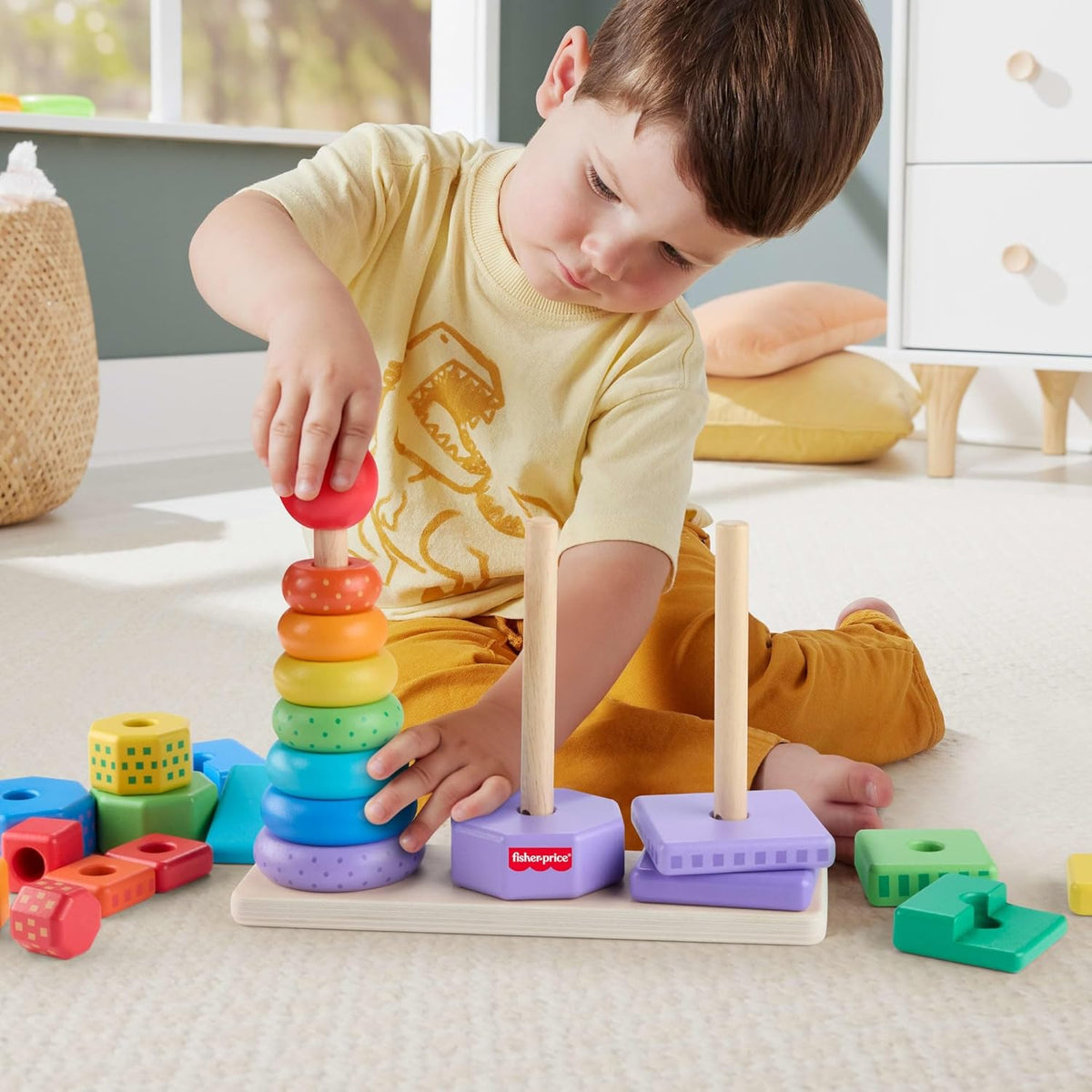 Fisher Price - Drvene kule za slaganje