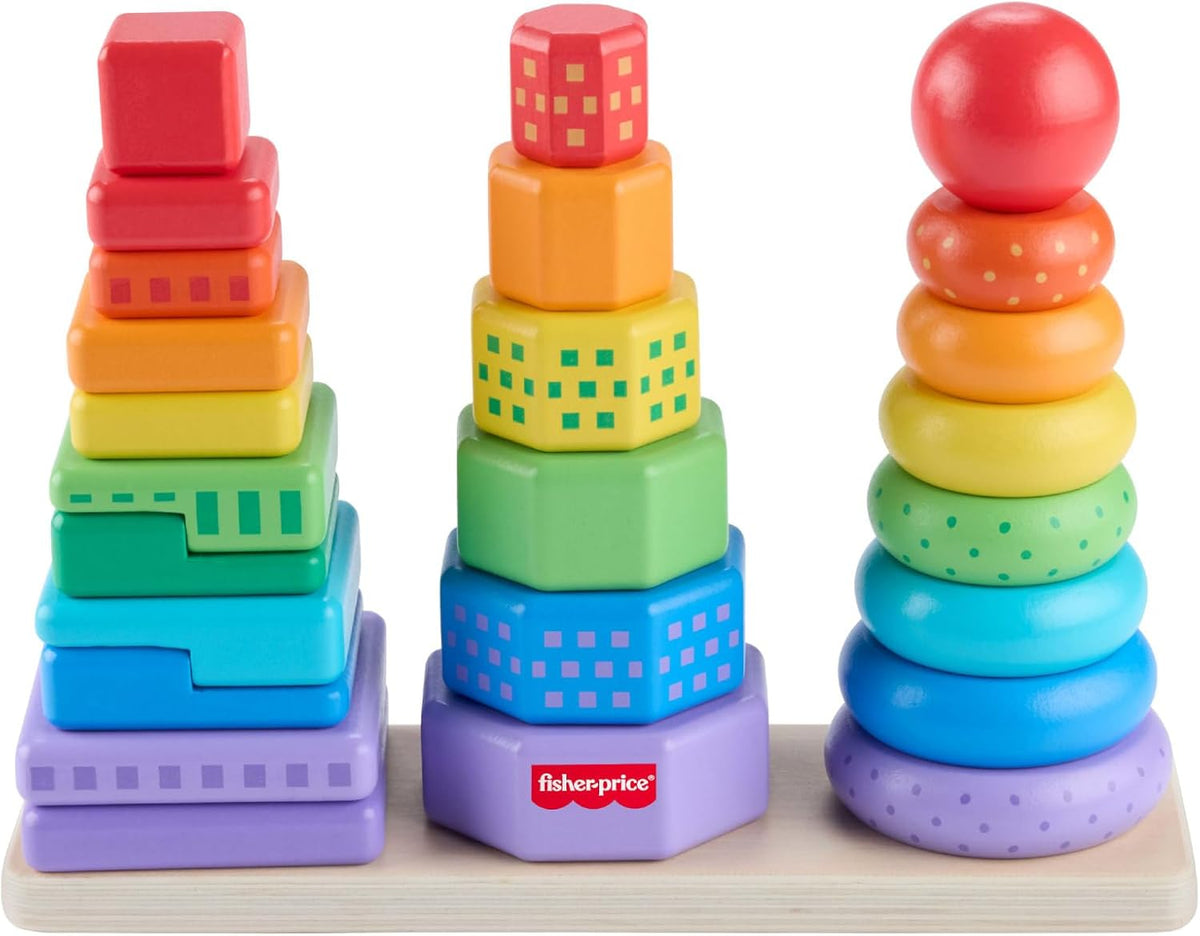 Fisher Price - Drvene kule za slaganje
