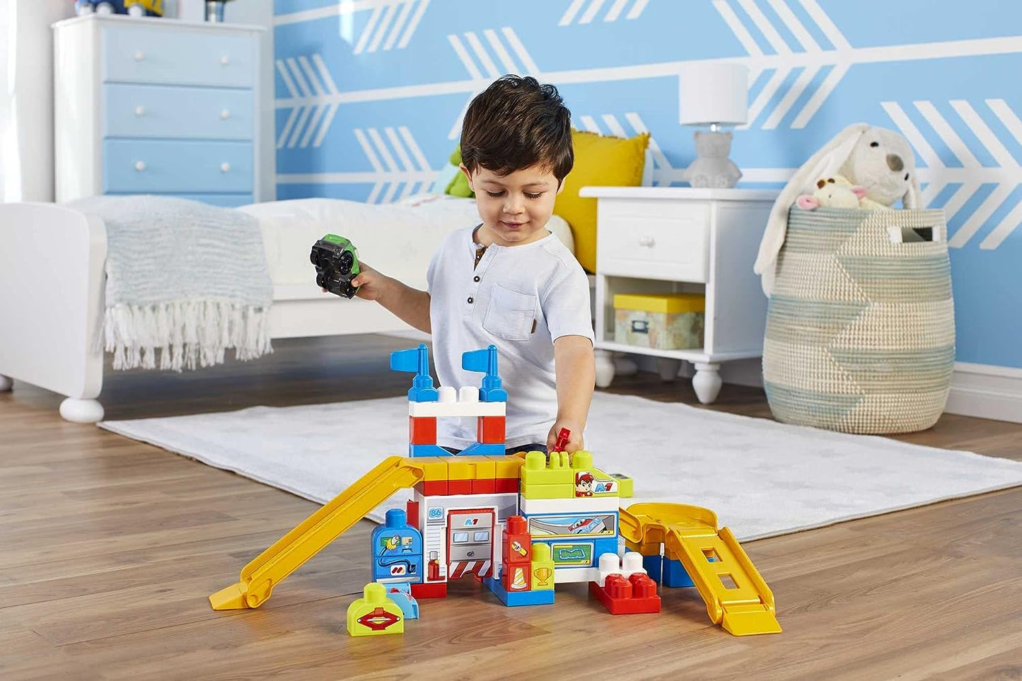 Fisher Price kocke Mega Bloks garaža 60delova