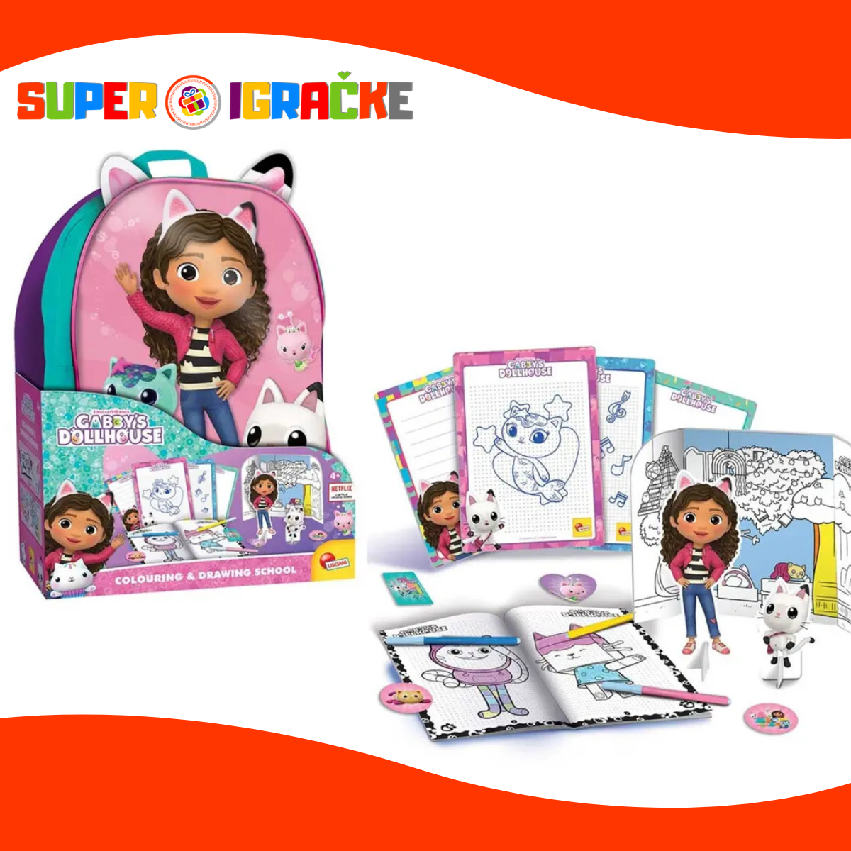 Gabbys Dollhouse škola bojenja i crtanja u rancu