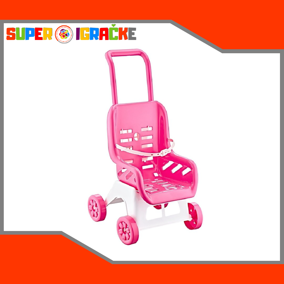 Guclu kolica za lutke roze