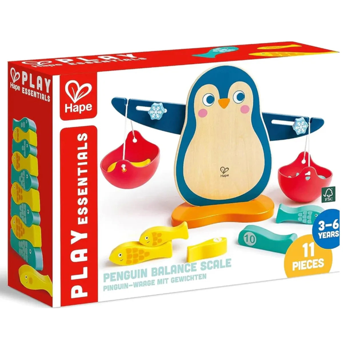 Hape drvena vaga pingvin