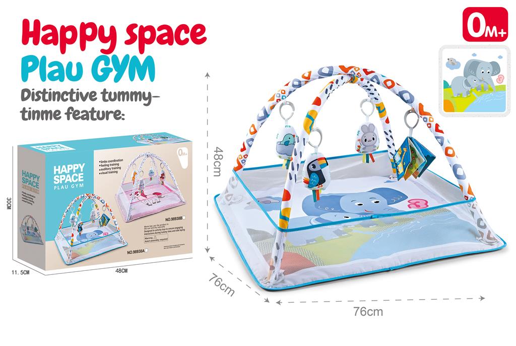 Happy space - Bebi fitnes podloga i ogradica plava