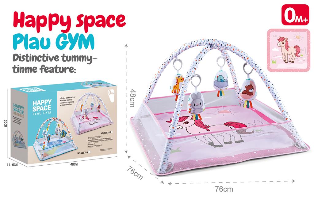 Happy space - Bebi fitnes podloga i ogradica roze