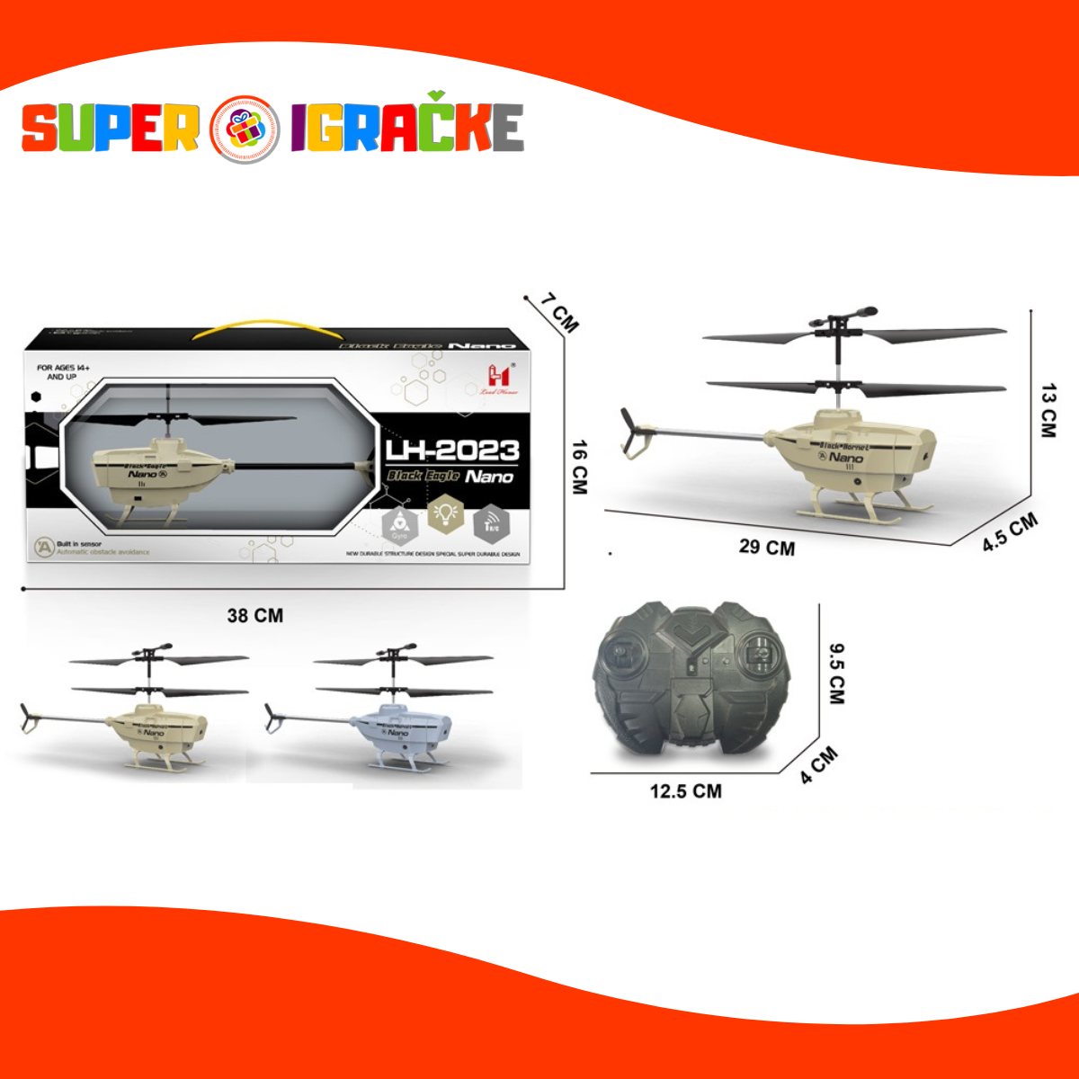 Helikopter Black Eagle NANO sensor