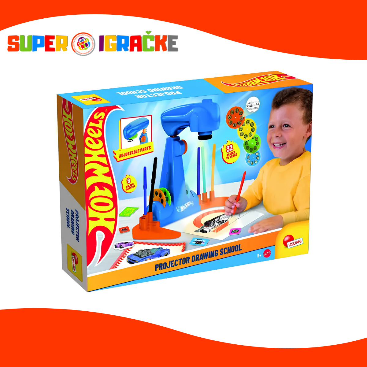 Hot wheels projektor škola crtanja