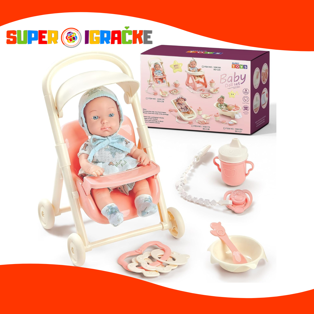 Kolica sa beba lutkom