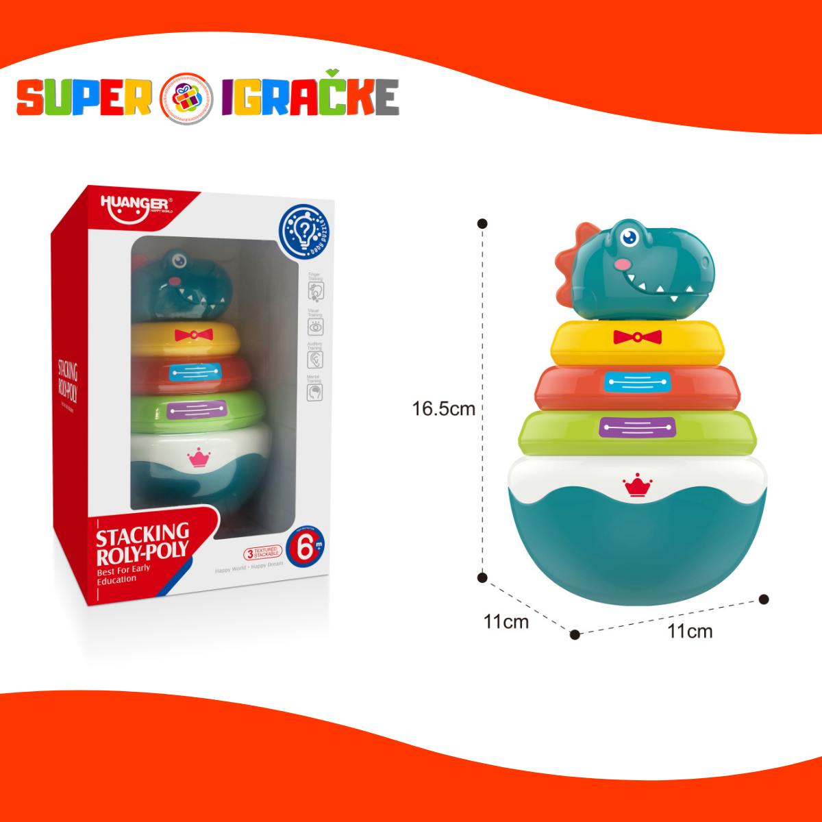 Huanger Roli-poli dino sa prstenovima