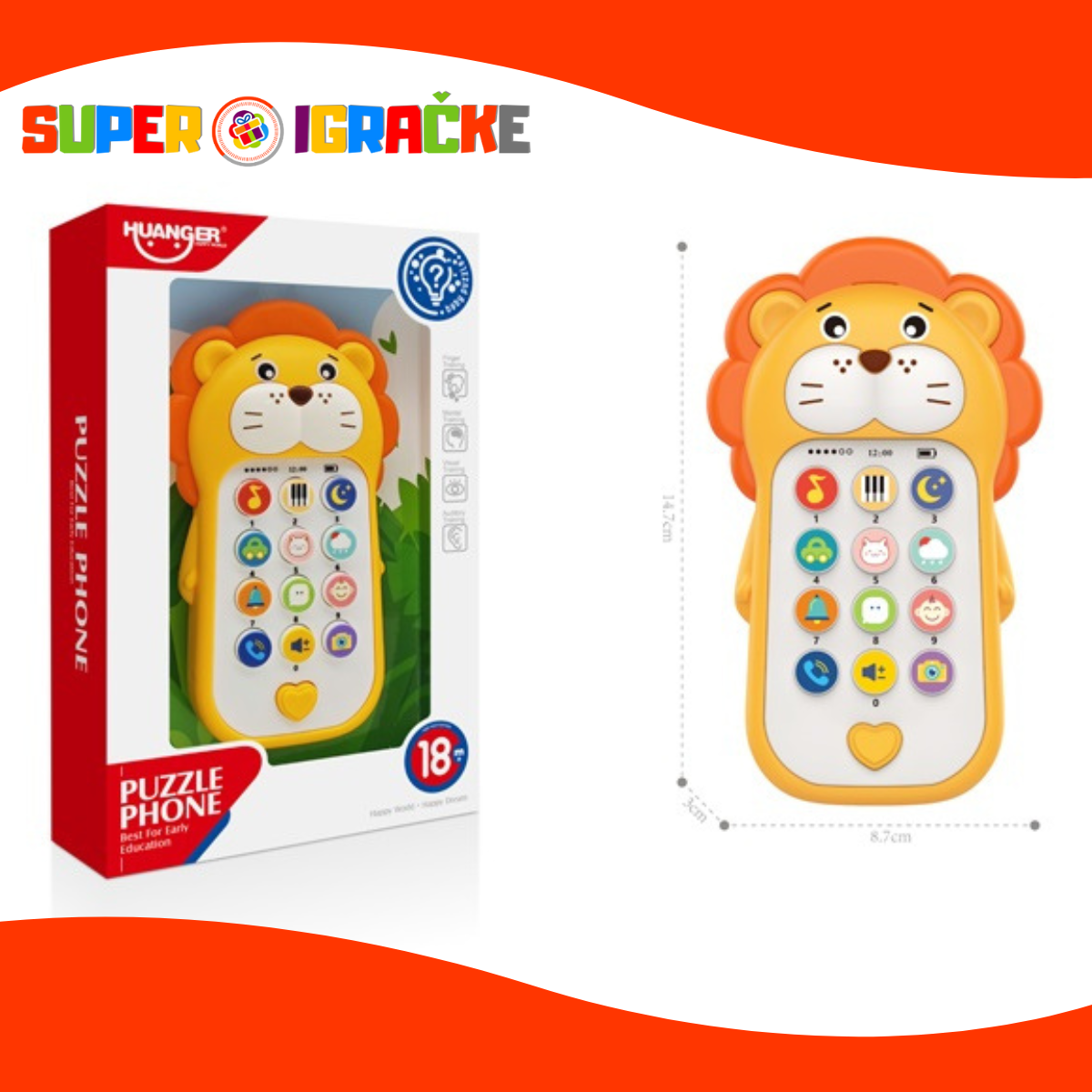 Huanger bebi igračka - Telefon Lavić