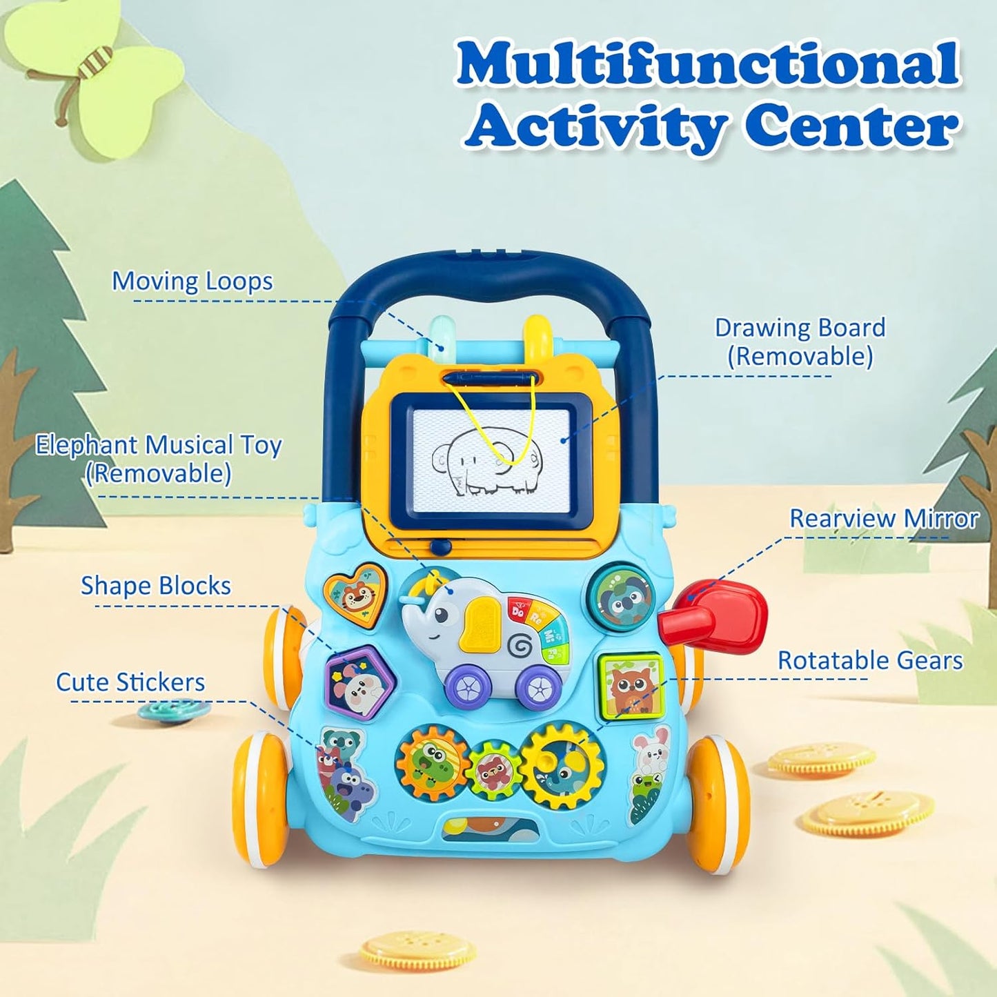 Huanger muzička šetalica plava