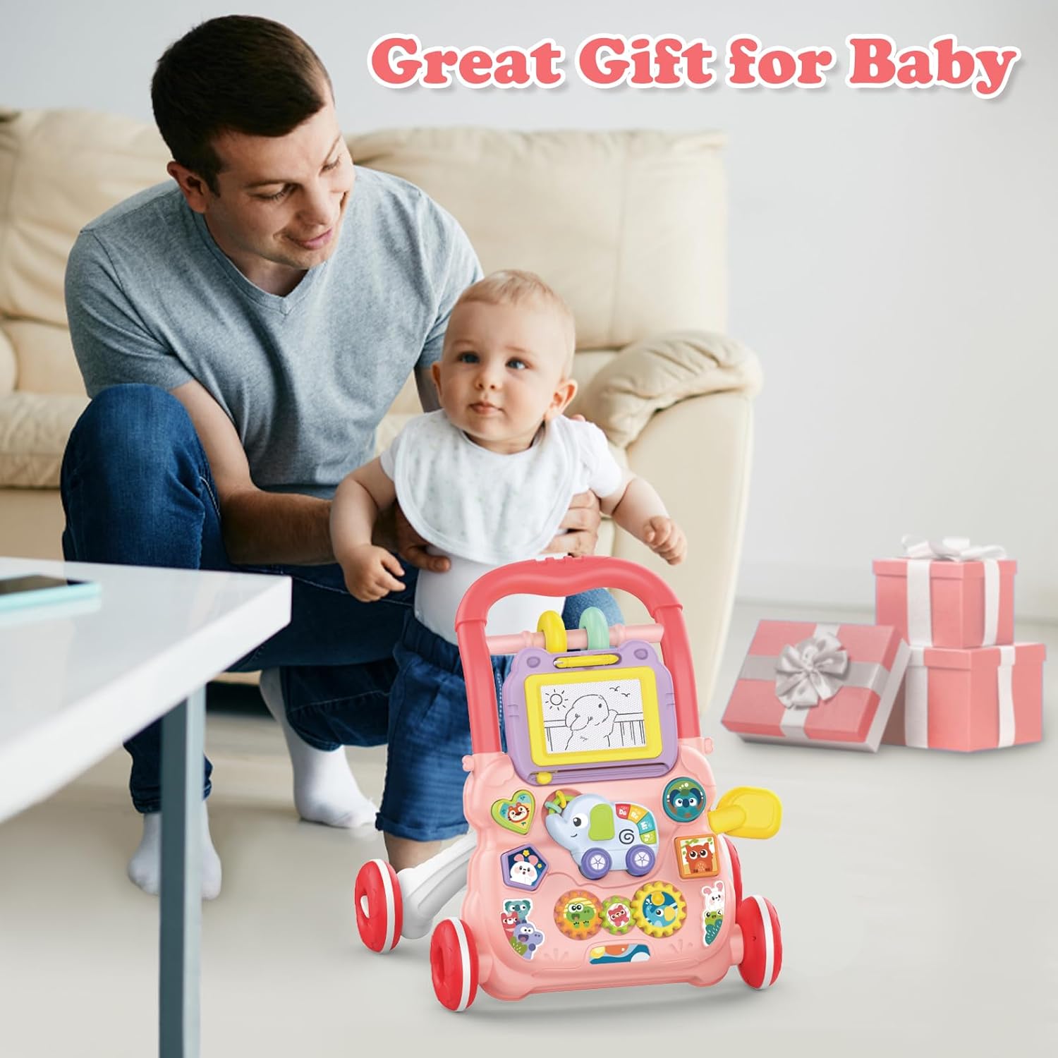 Huanger muzička šetalica roze