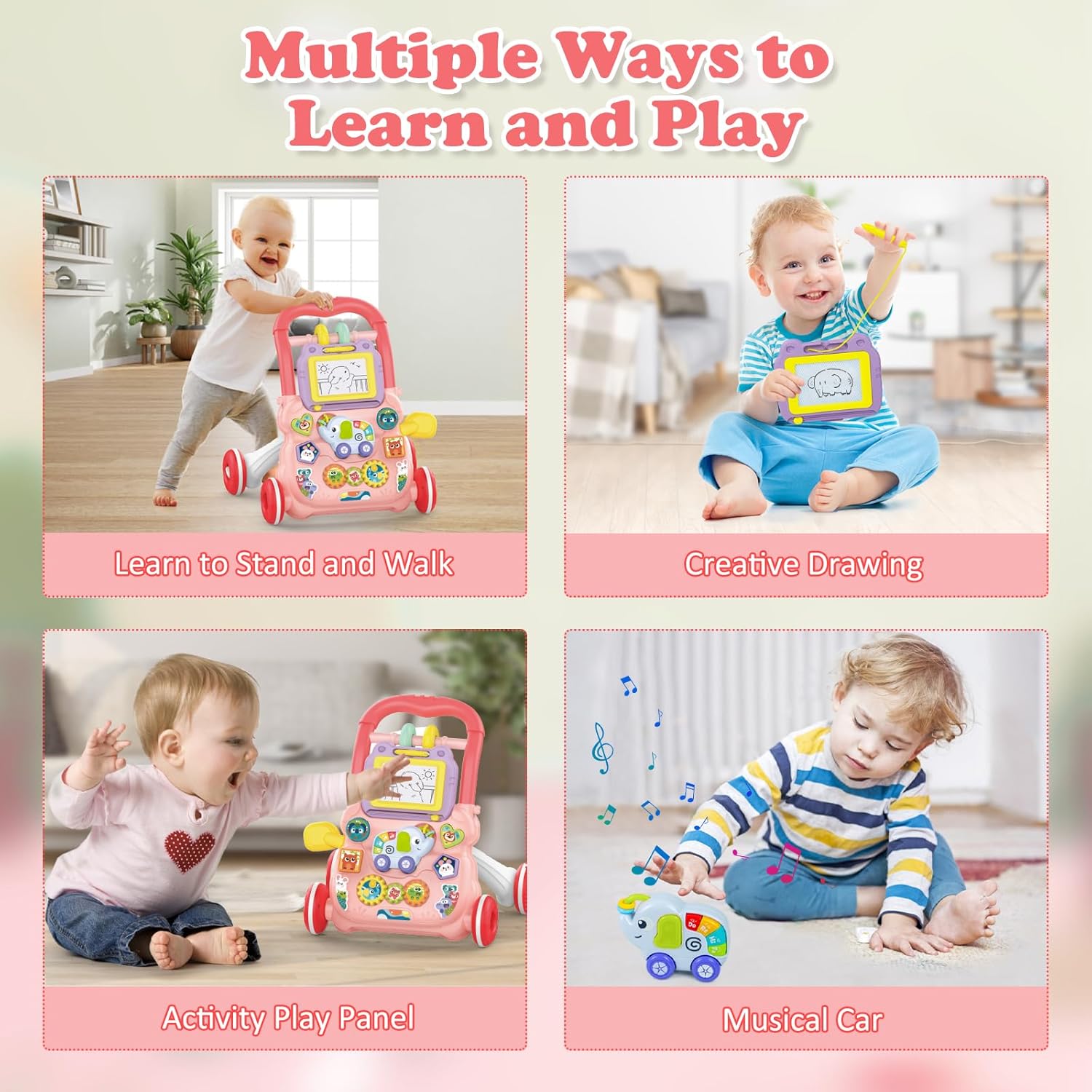 Huanger muzička šetalica roze