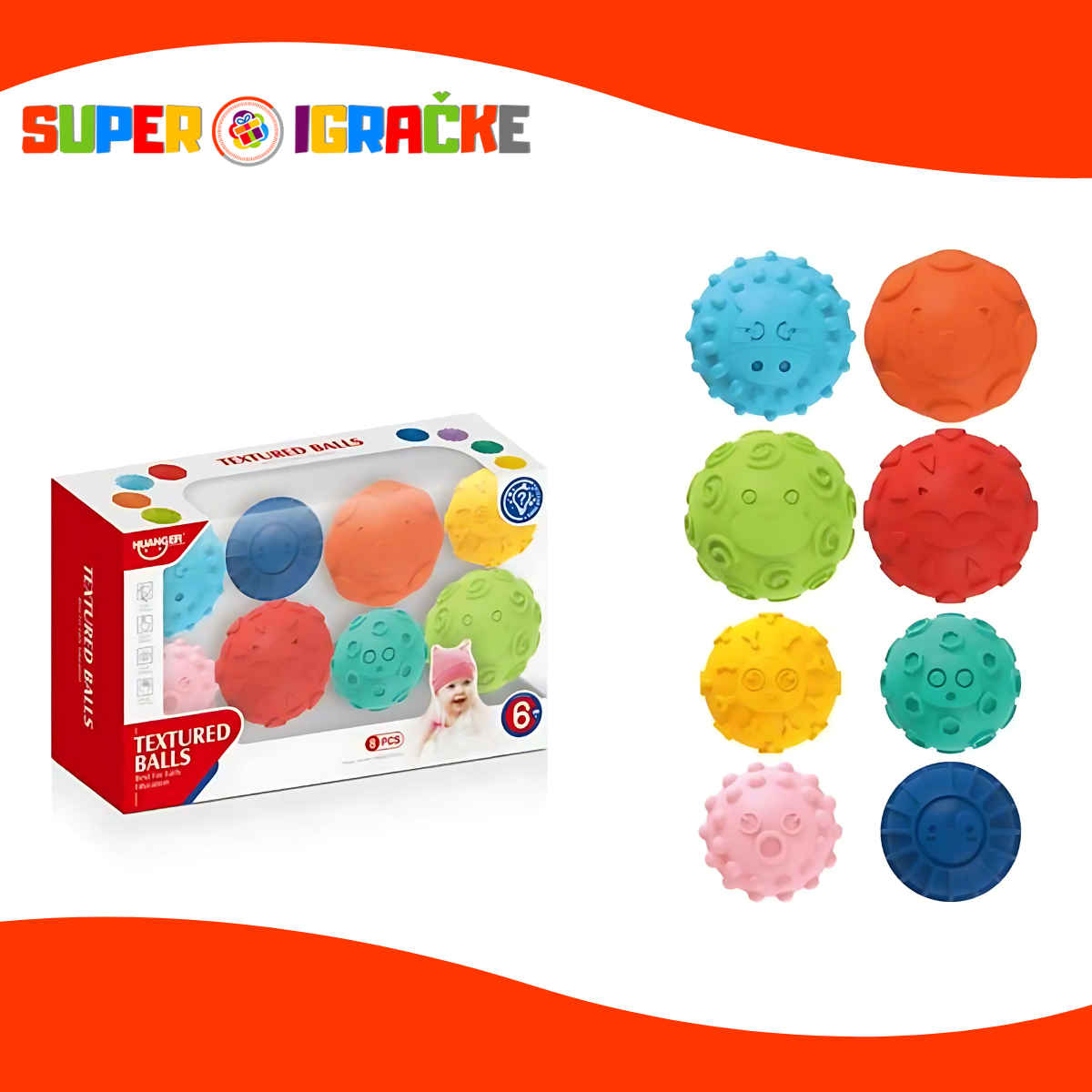 Huanger šarene loptice sa teksturom