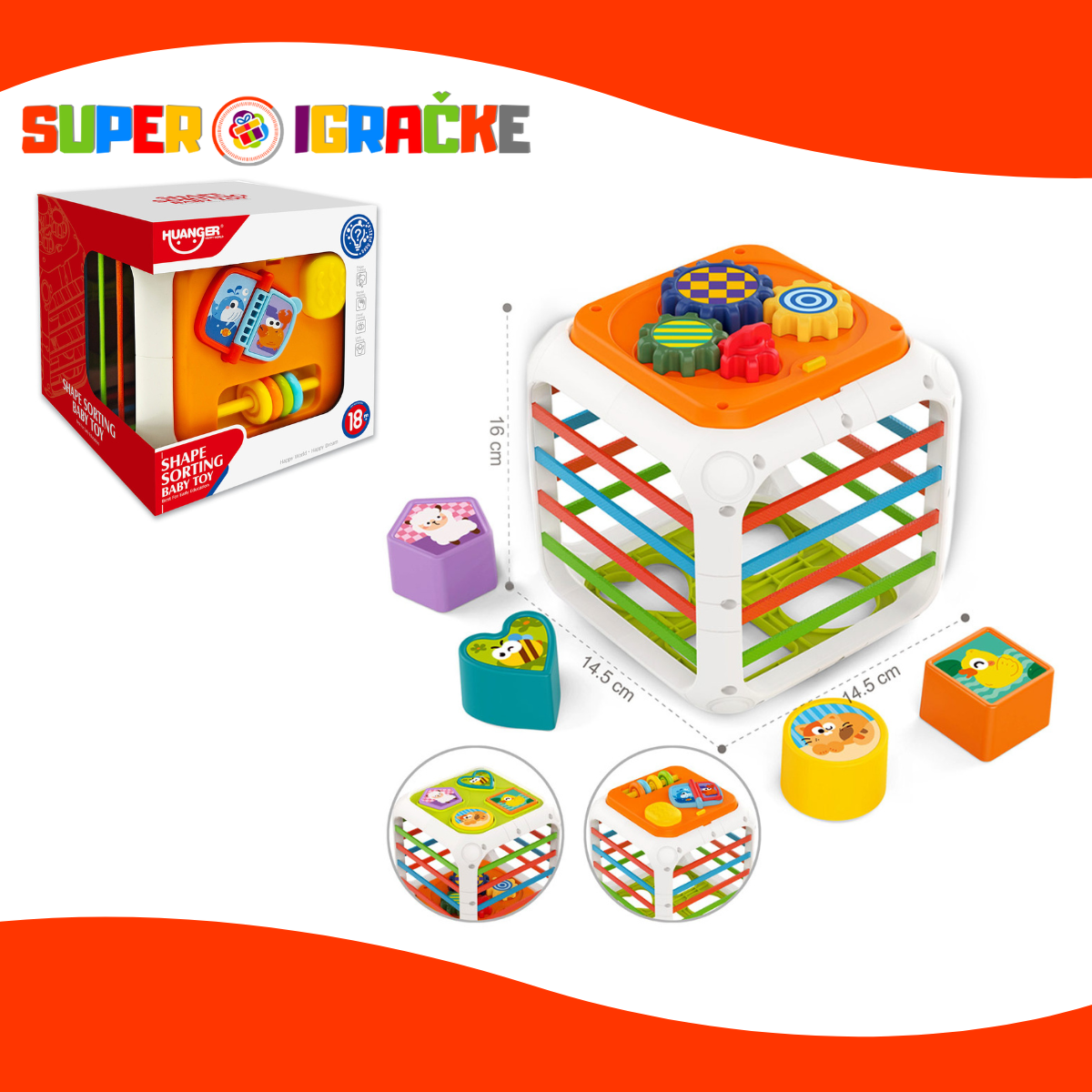 Hunager interaktivna sorting kocka