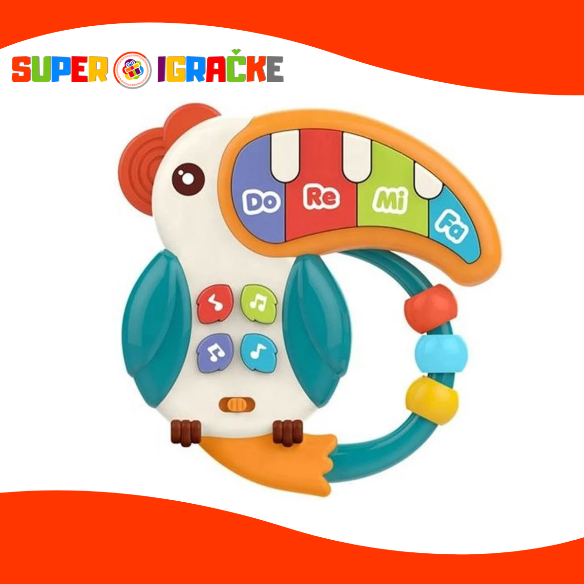Igračka papagaj sa svetlima i muzikom