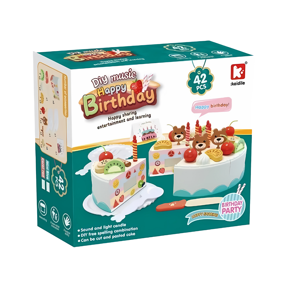 Igračka rođendanska torta sa dodacima