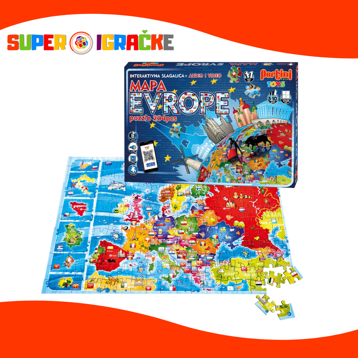 Interaktivna slagalica - Mapa Evrope