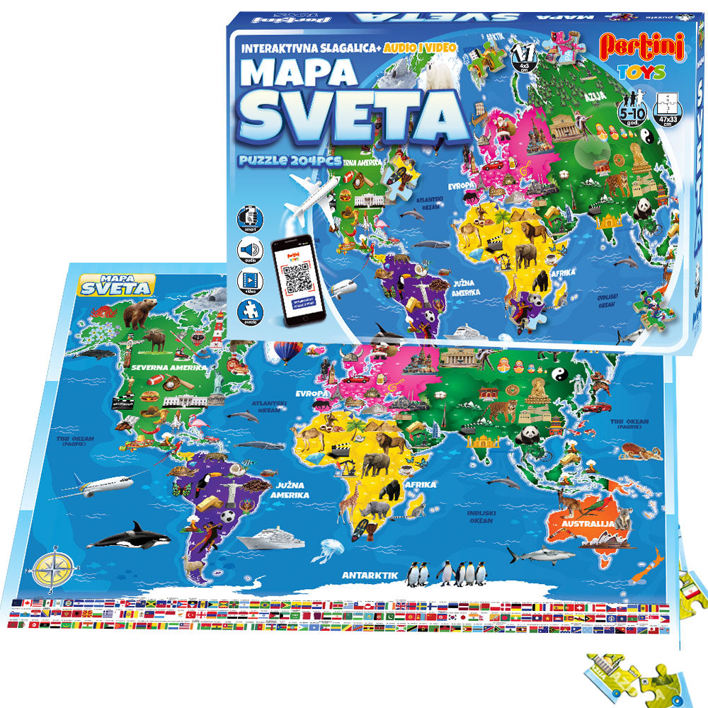 Interaktivna slagalica - Mapa sveta