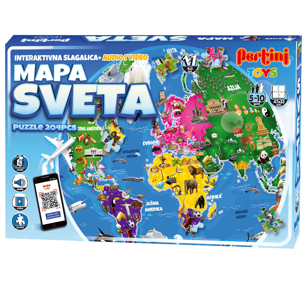 Interaktivna slagalica - Mapa sveta