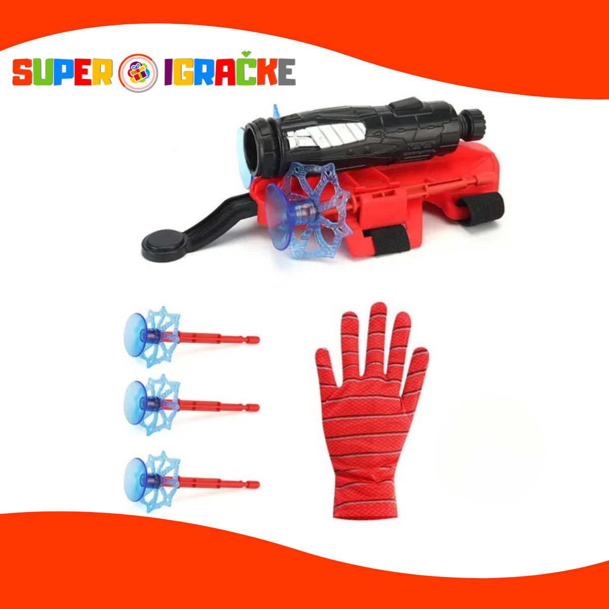 Interaktivna spider igračka izbacivač strelica