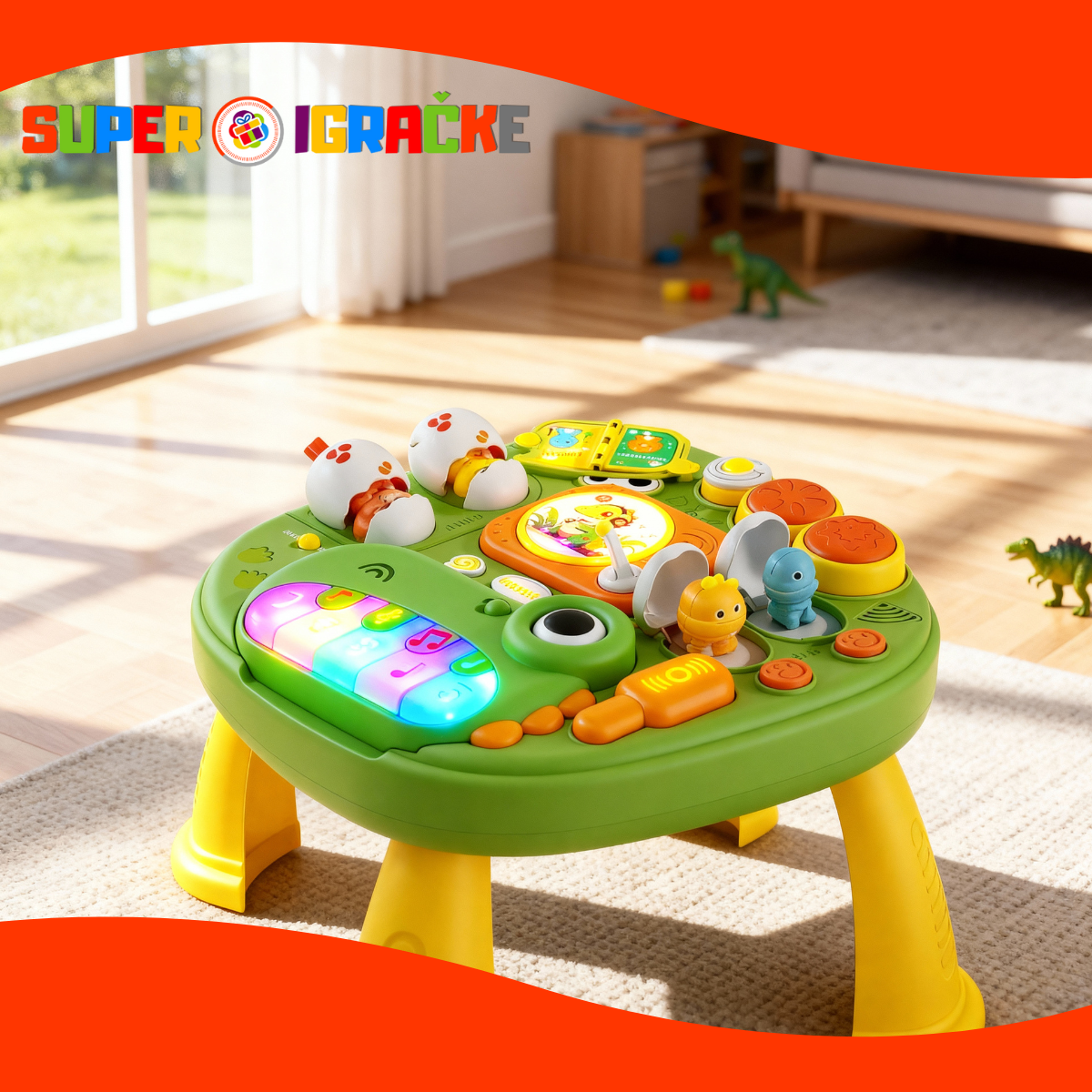 Interaktivni bebi stočić sa pianom