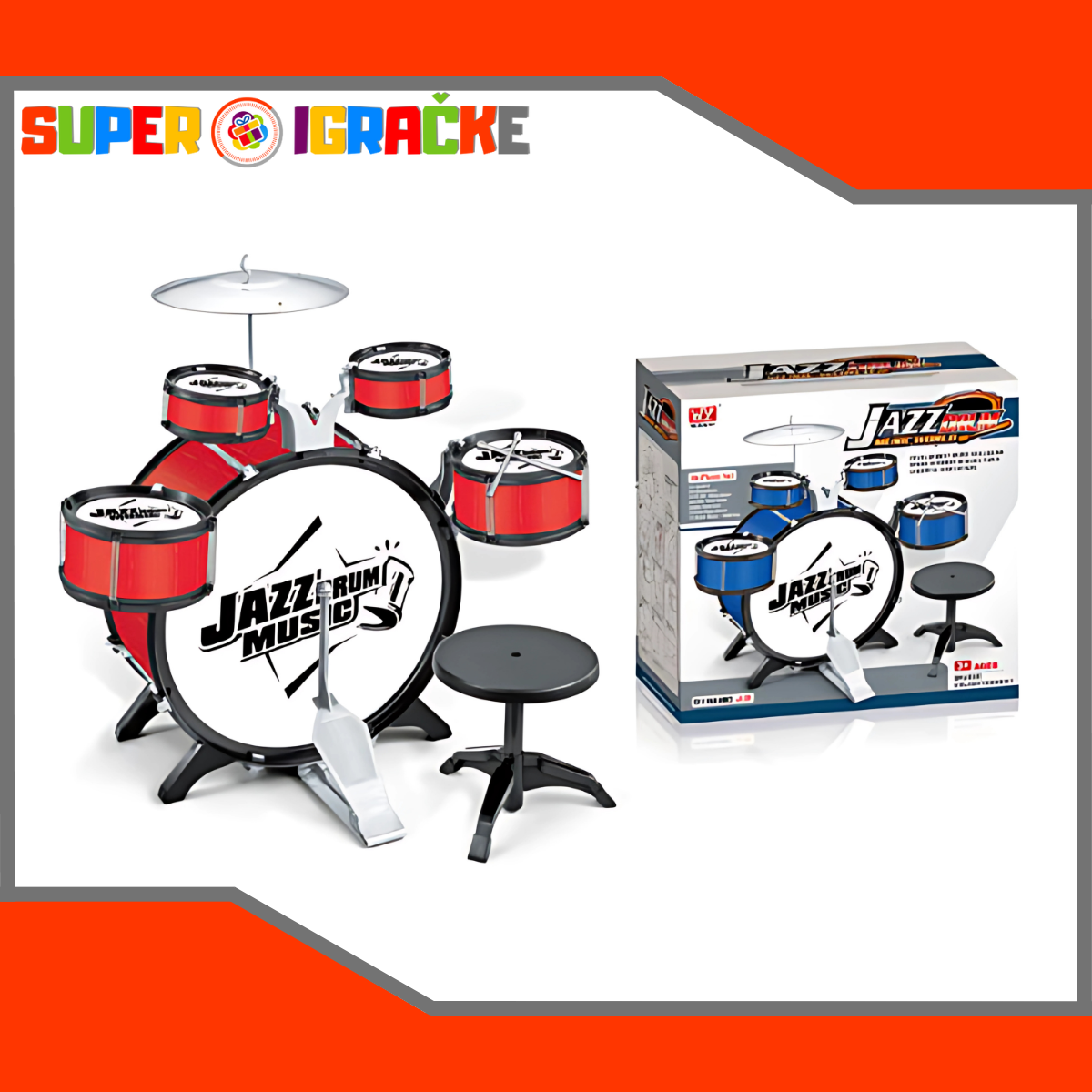 Jazz music drum bubnjevi set